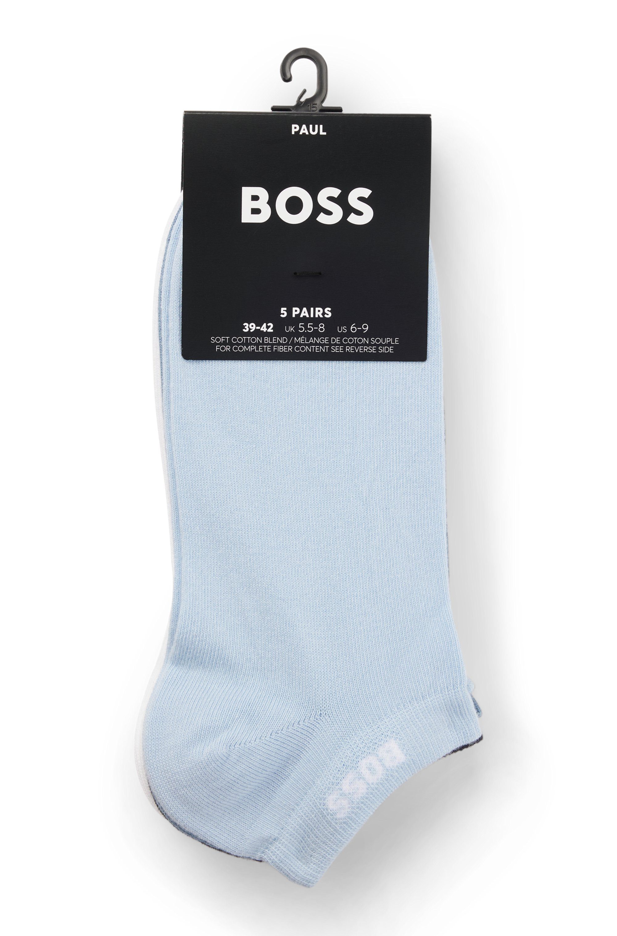 BOSS Sneakersocken 5P AS Uni CC (Packung, 5-Paar) mit BOSS Label