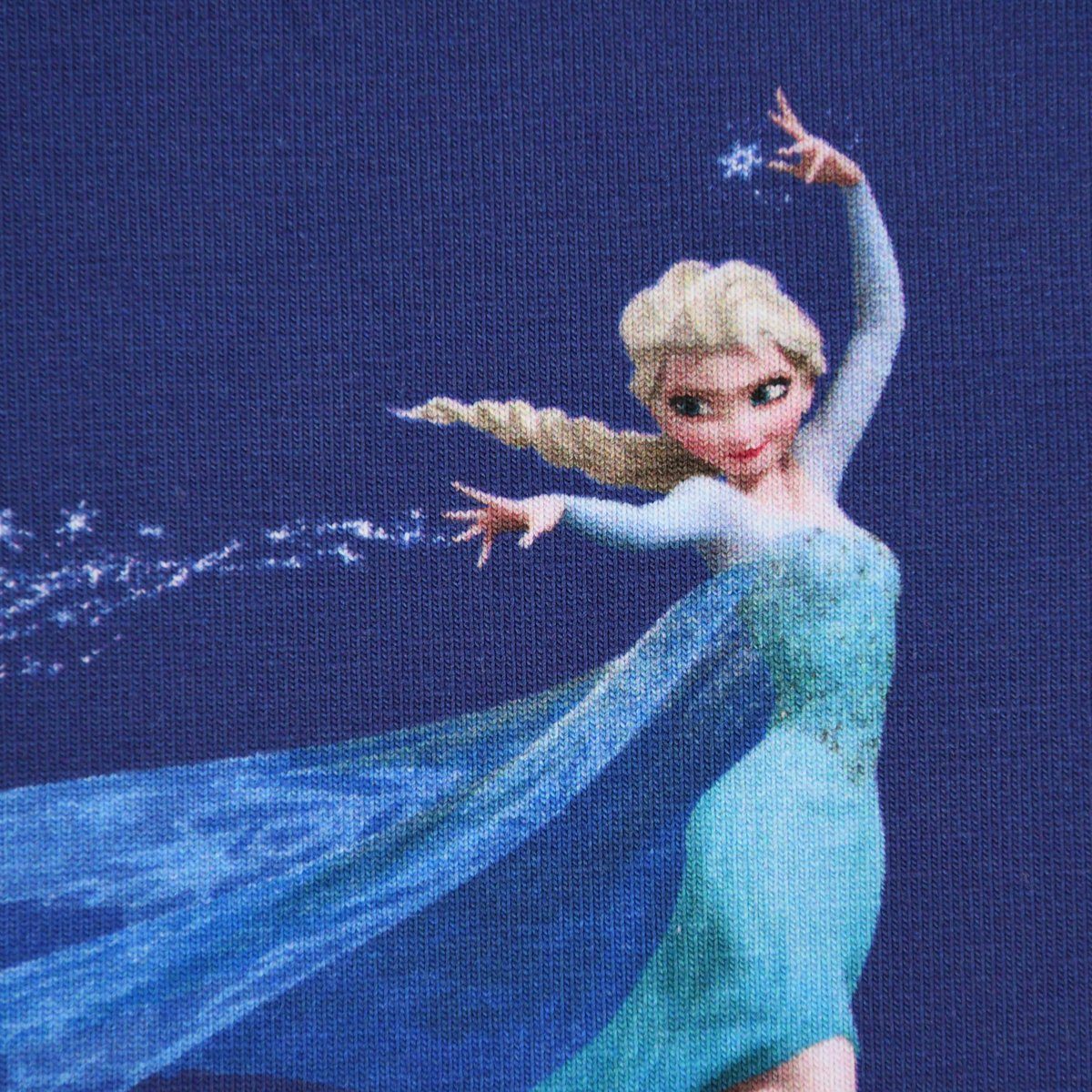 SCHÖNER LEBEN. Stoff Jersey Meterware Disney Frozen dunkelblau Digitaldruck 150cm, Digitaldruck