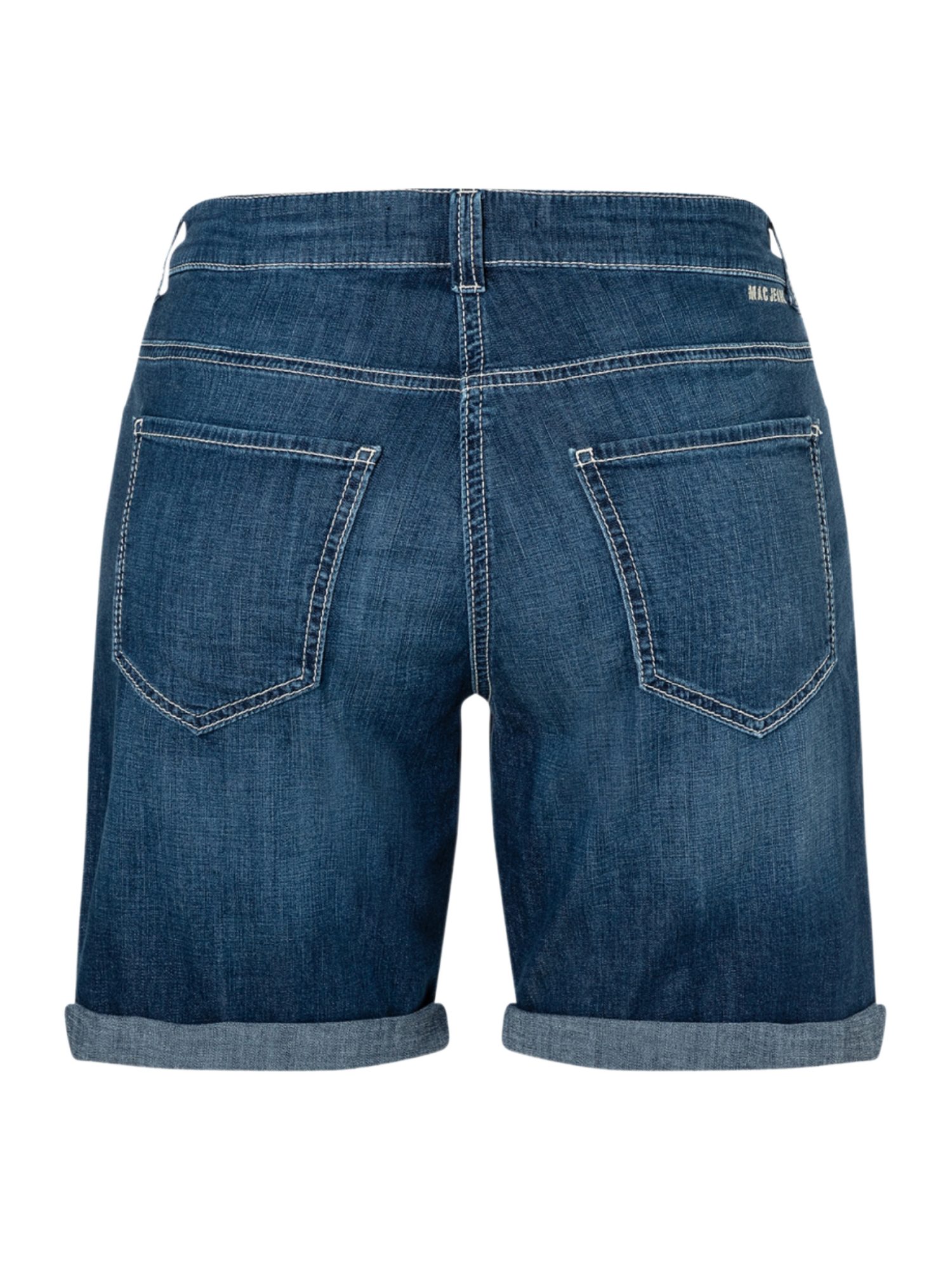 MAC 5-Pocket-Jeans blau, Casual, Baumwolle, Unifarben, Straight Leg, Mittel