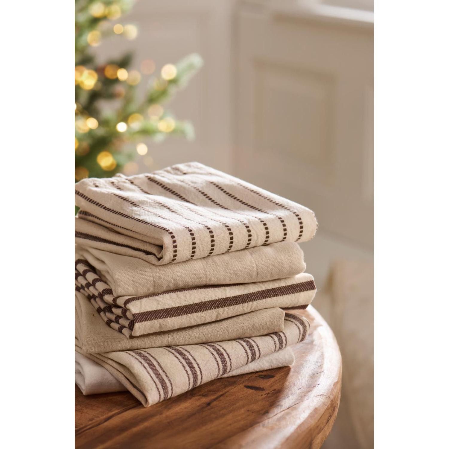 Ib Laursen Geschirrtuch Ib Laursen Geschirrtuch Erling Streifen Braun (50x7 günstig online kaufen