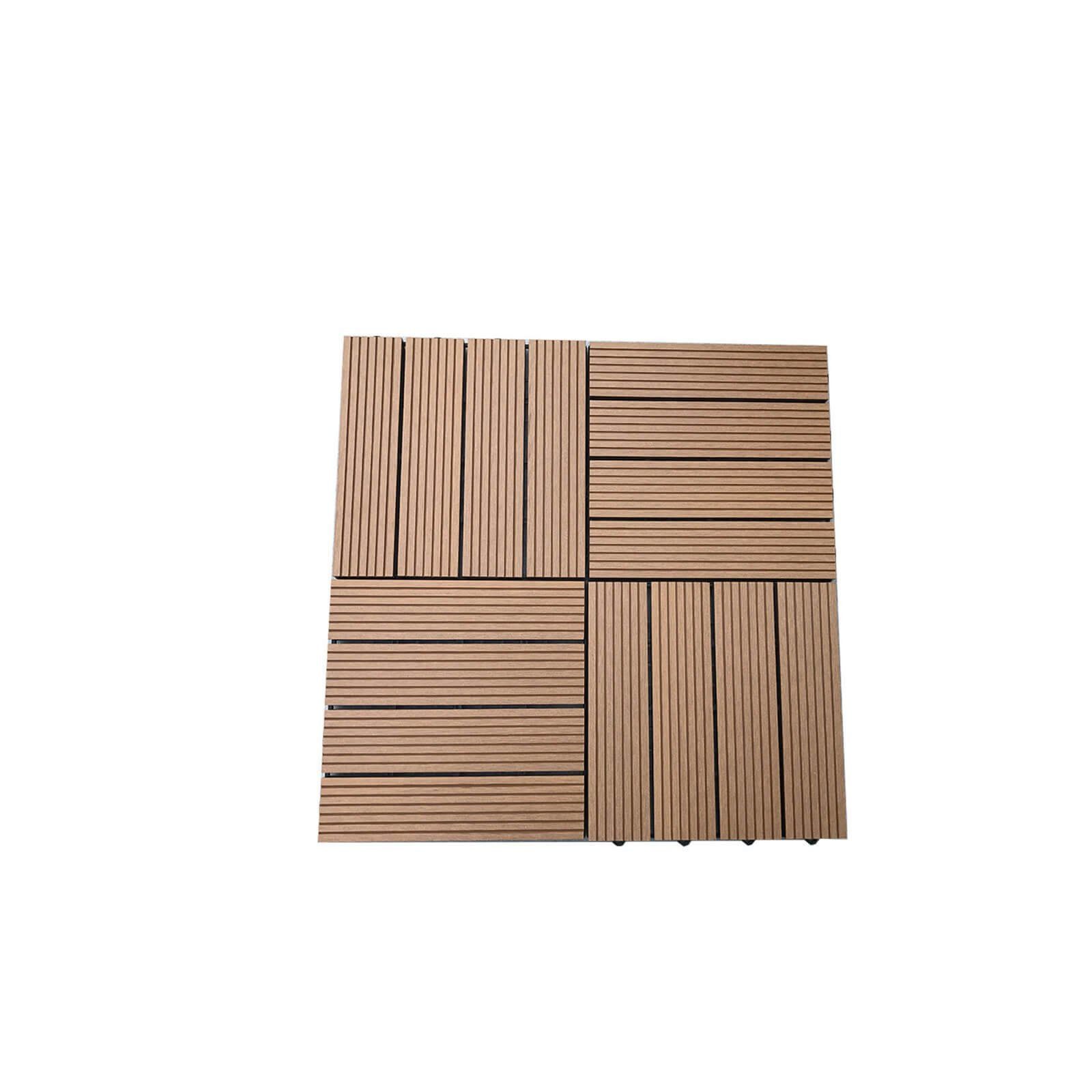 HOME DELUXE Holzfliesen WPC Holzfliesen BAVARO - Teak, 1 St., Klickfliese Holzfliese Balkonfliese, Anzahl Teile gleich Quadratmeter