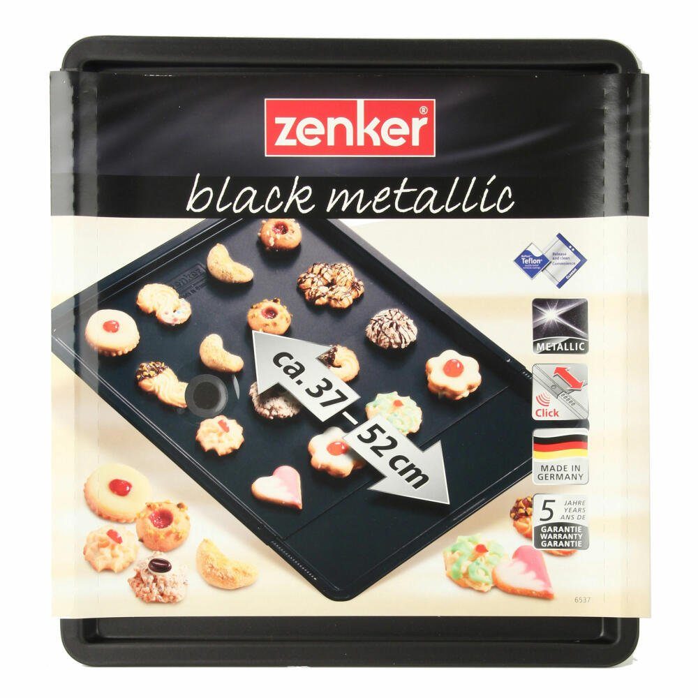Zenker Backblech Ausziehbar Black Metallic, 37-52 cm, Stahlblech