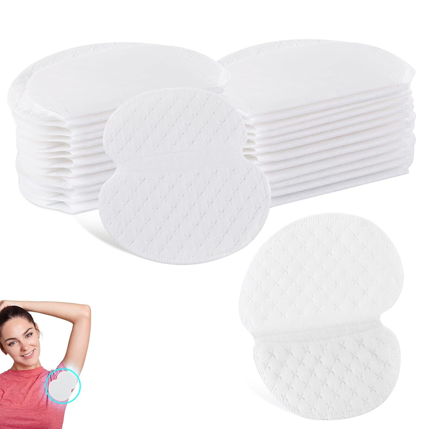 Schweißband 40 und 80 Stück Selbstklebend Achselpads Baumwolle Achsel Schweiß
