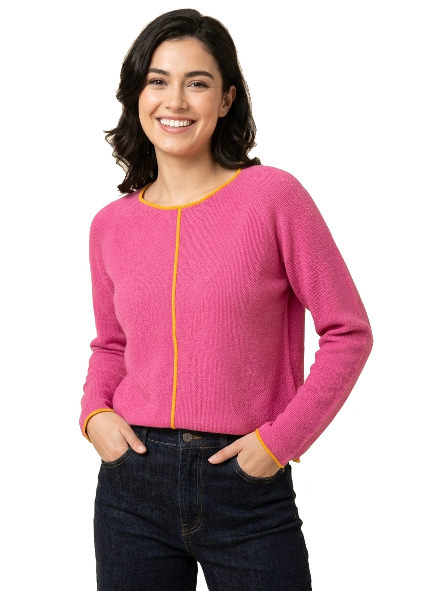 six-o-seven Strickpullover six-o-seven Damen Pullover - pink (1-tlg)