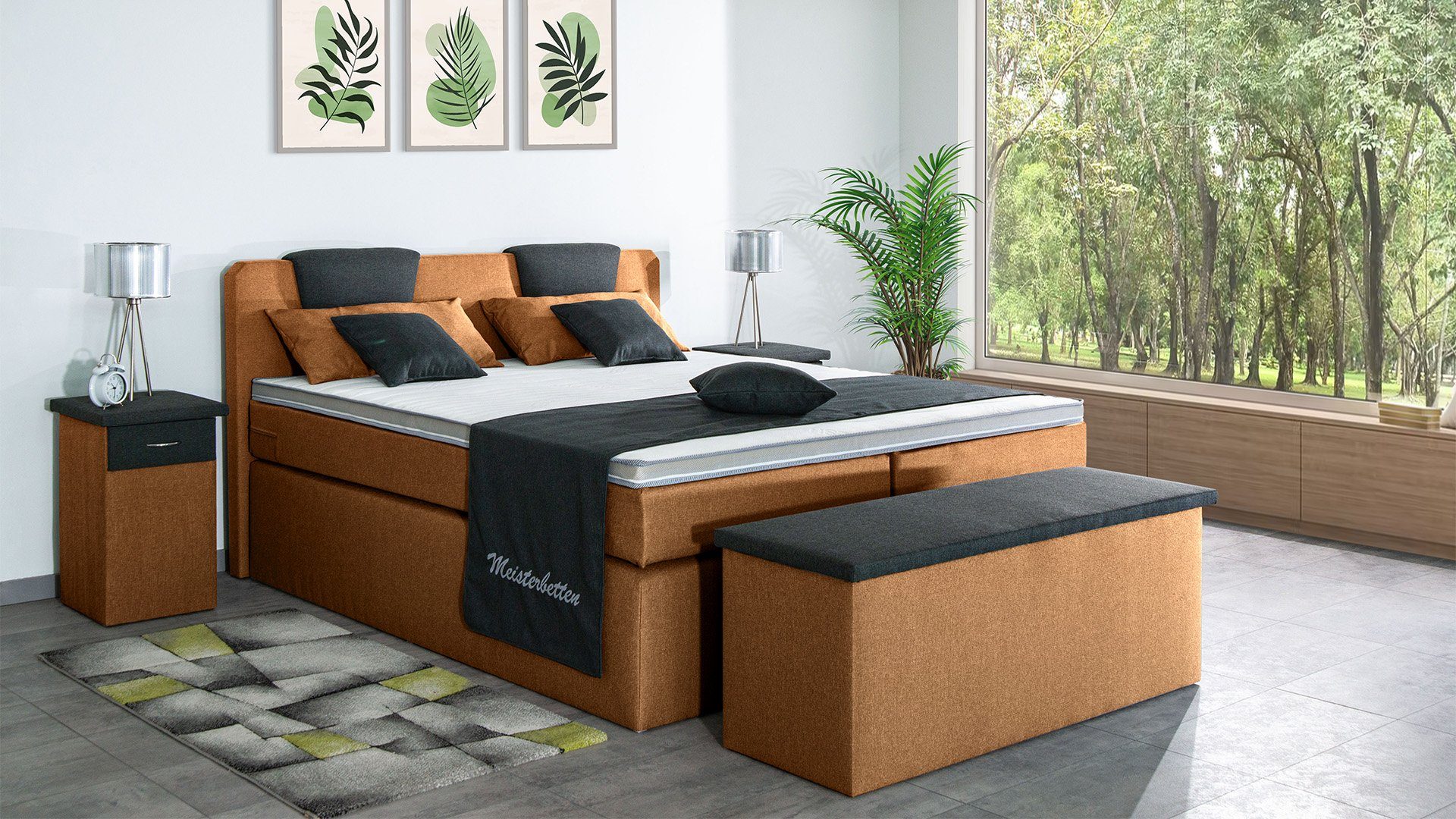 Meisterbetten Boxspringbett Iris (7-Zonen Taschenfederkernmatratzen, Komfor günstig online kaufen