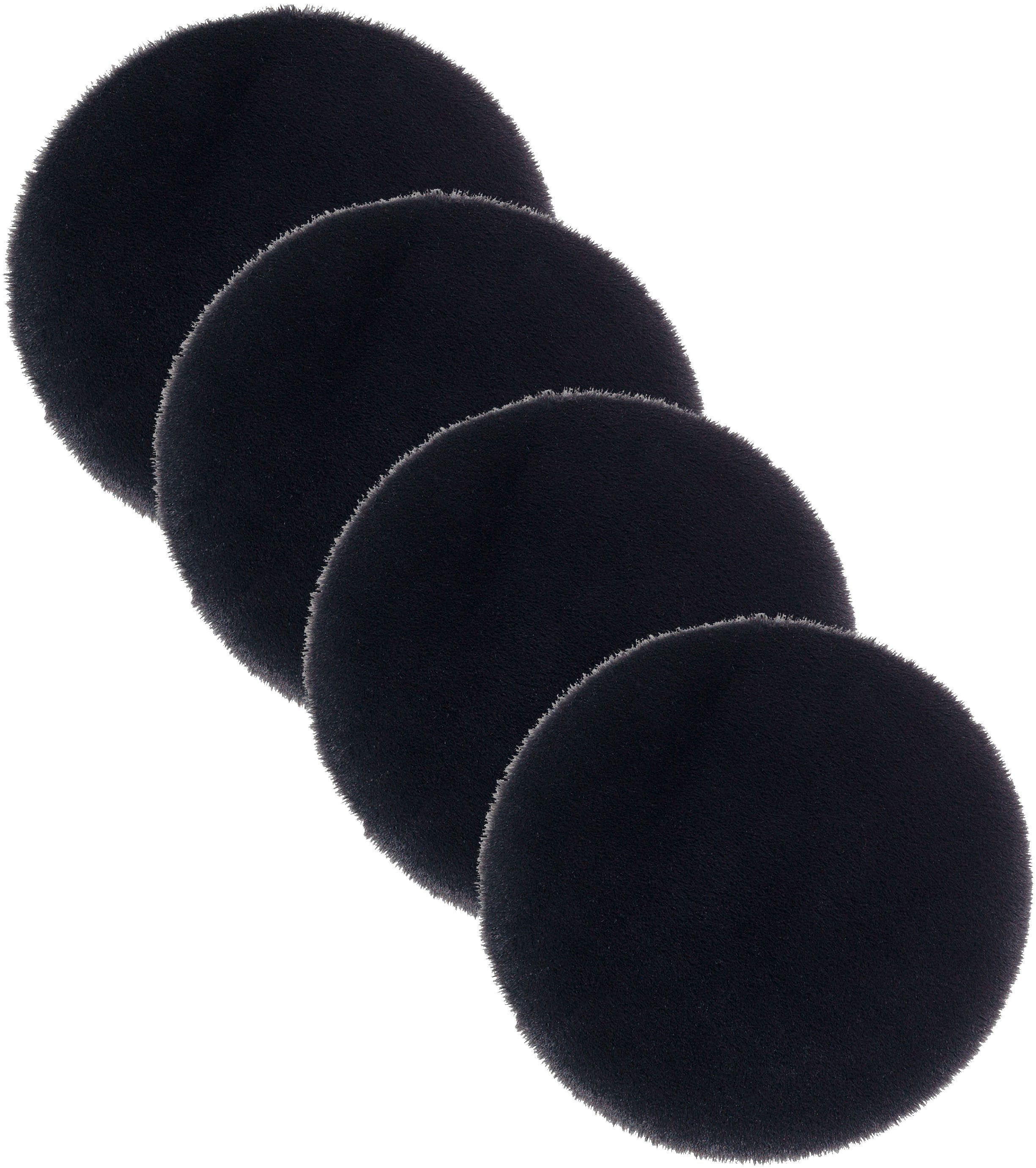 ASTRA Teppich Elda, rund, Höhe: 13 mm, runde Dekofelle im 4 er Set, kuschelweich, Wohnzimmer, Kinderzimmer
