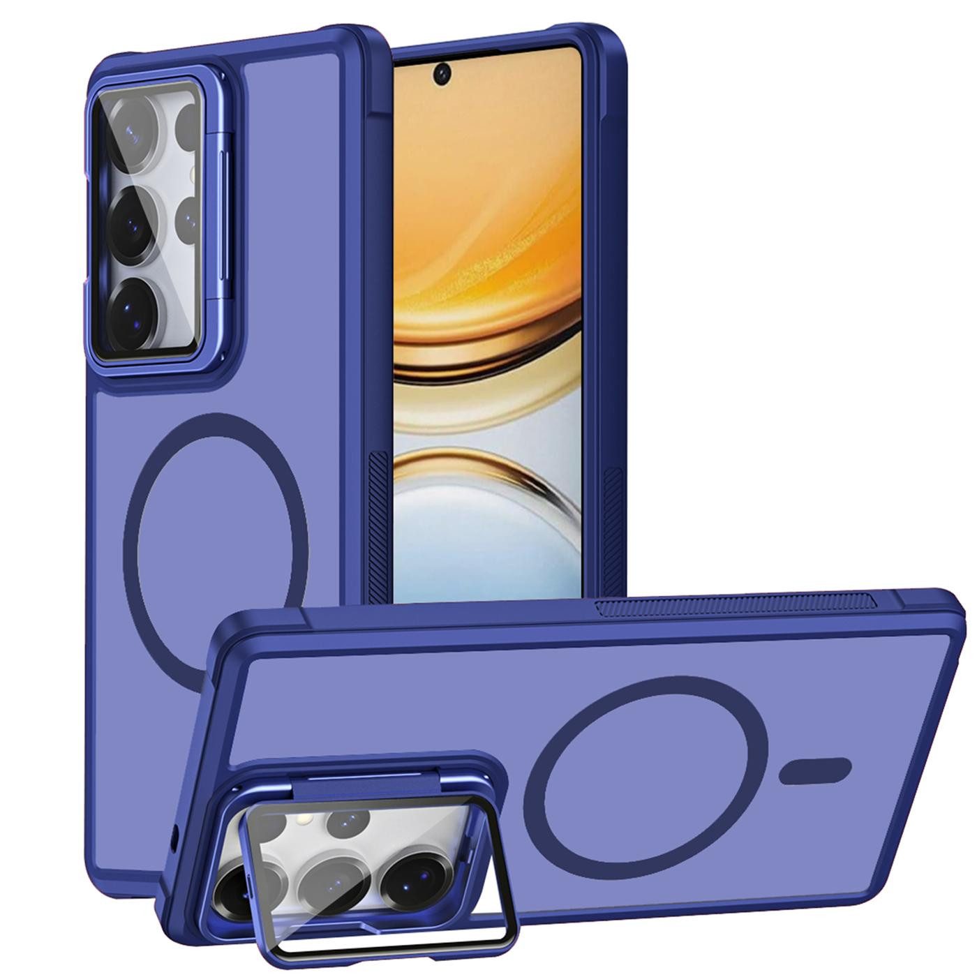 CoolGadget Handyhülle Hybrid CAM Handy Hülle für Samsung Galaxy S26 Ultra 6,9 Zoll, Kameraschutzglas klappbar Schutzhülle Metallring für Magsafe Zubehör