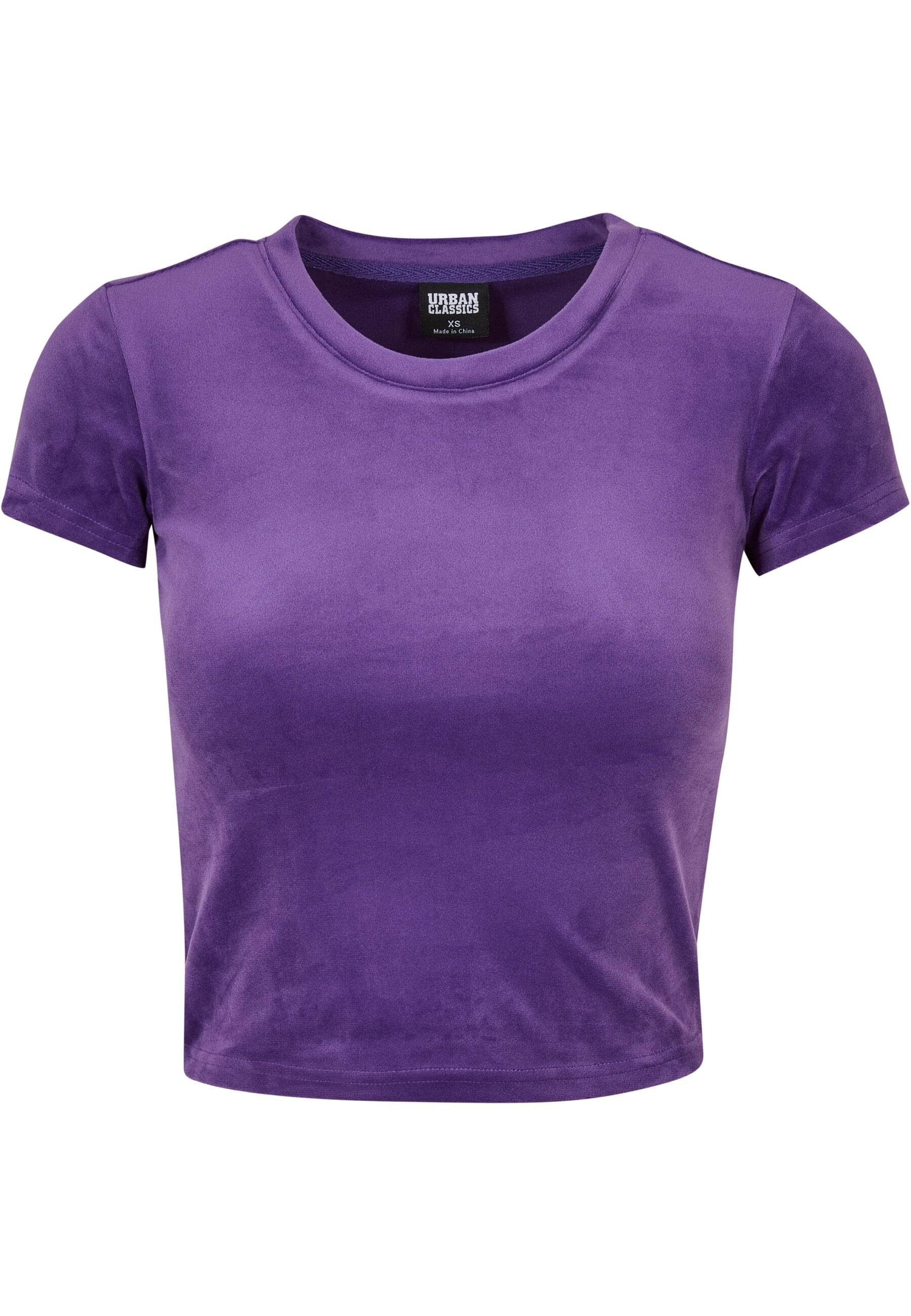 URBAN CLASSICS Kurzarmshirt Urban Classics Damen Ladies Short Velvet Tee (1 günstig online kaufen
