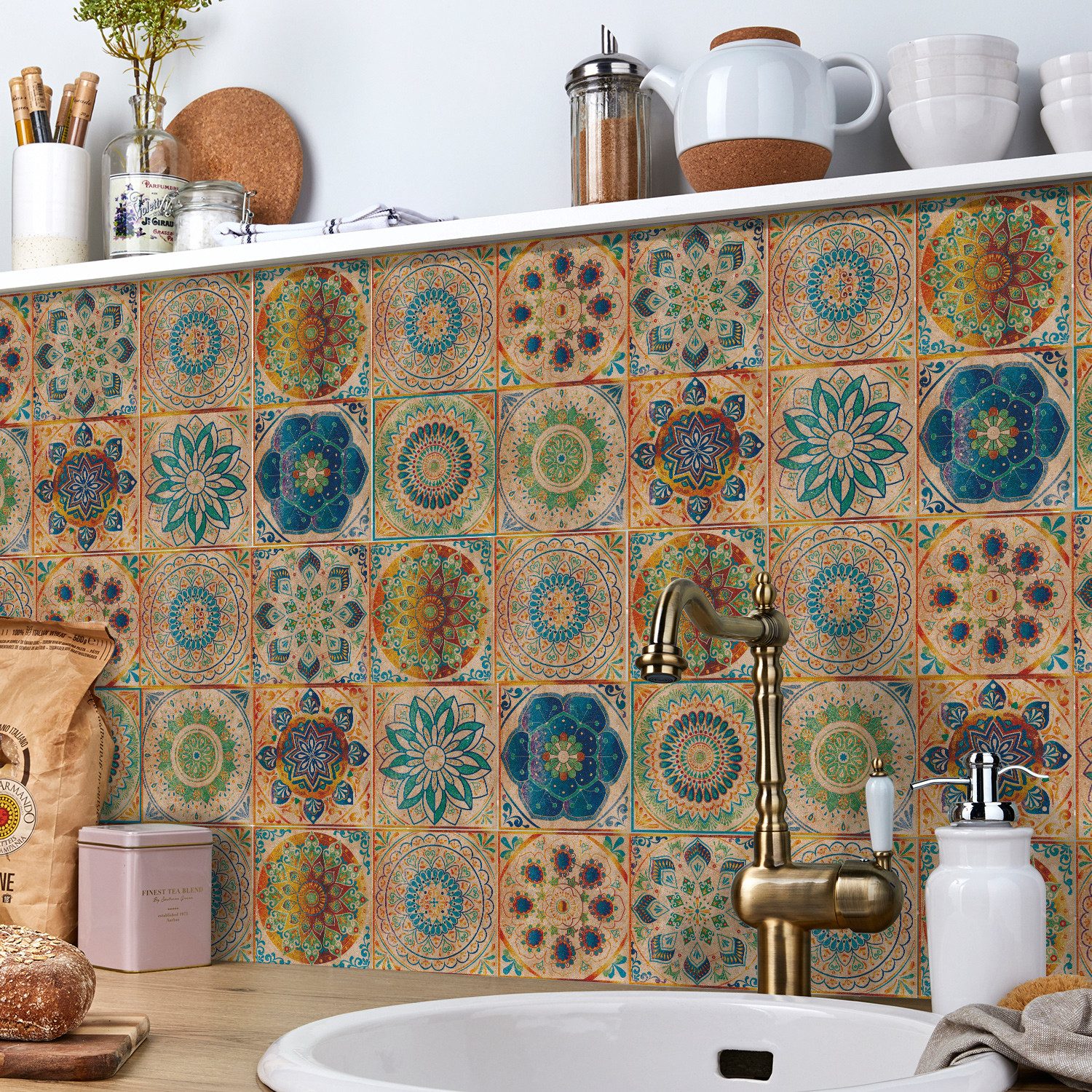 Coonoor Küchenrückwand 24pcs Praktische Selbstklebende Küchenrückwand günstig online kaufen