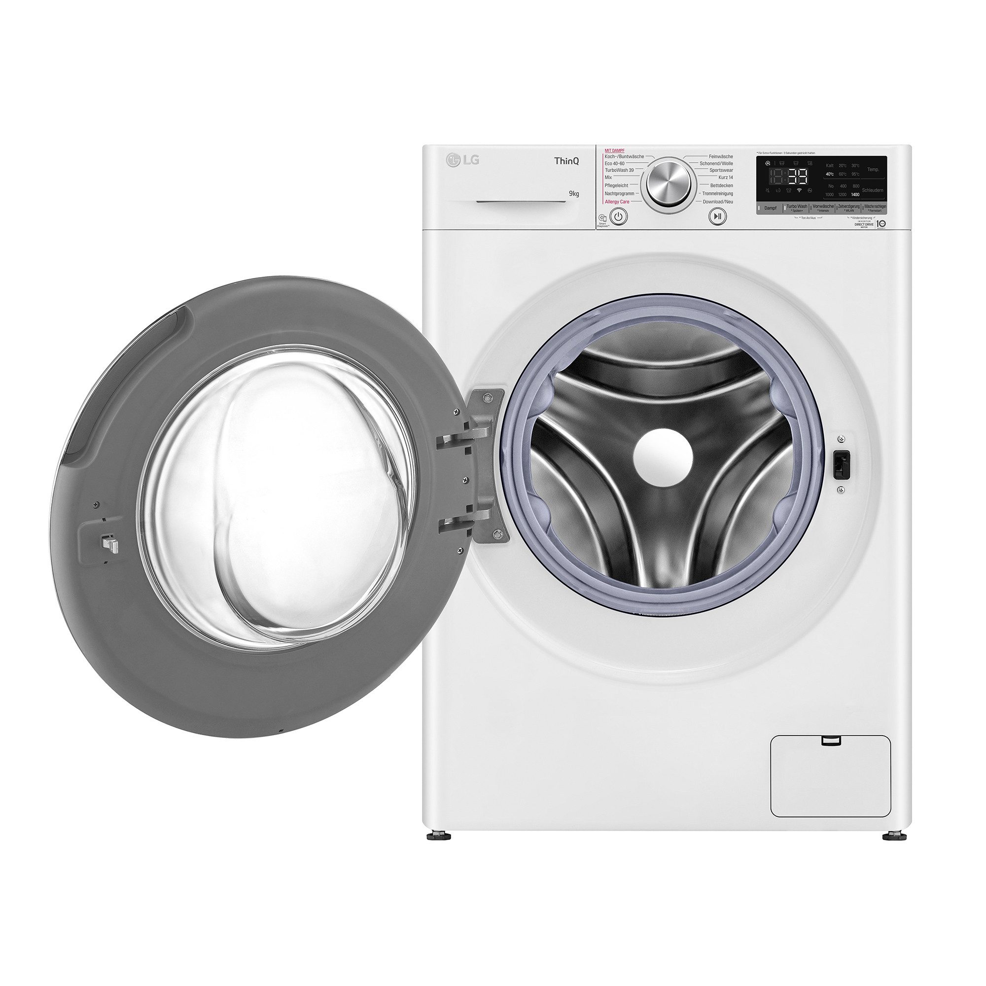 LG Waschmaschine F4WV709P1E, Vollwasserschutz, Steam, ThinQ® App, Reversive Trommel