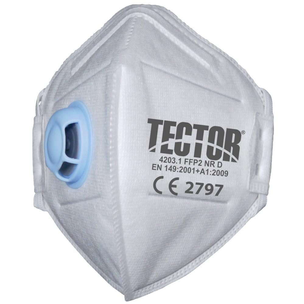 TECTOR Filtrierende Halbmasken FFP2 12er Pack Atemschutzmaske mit Ausatmungsventil