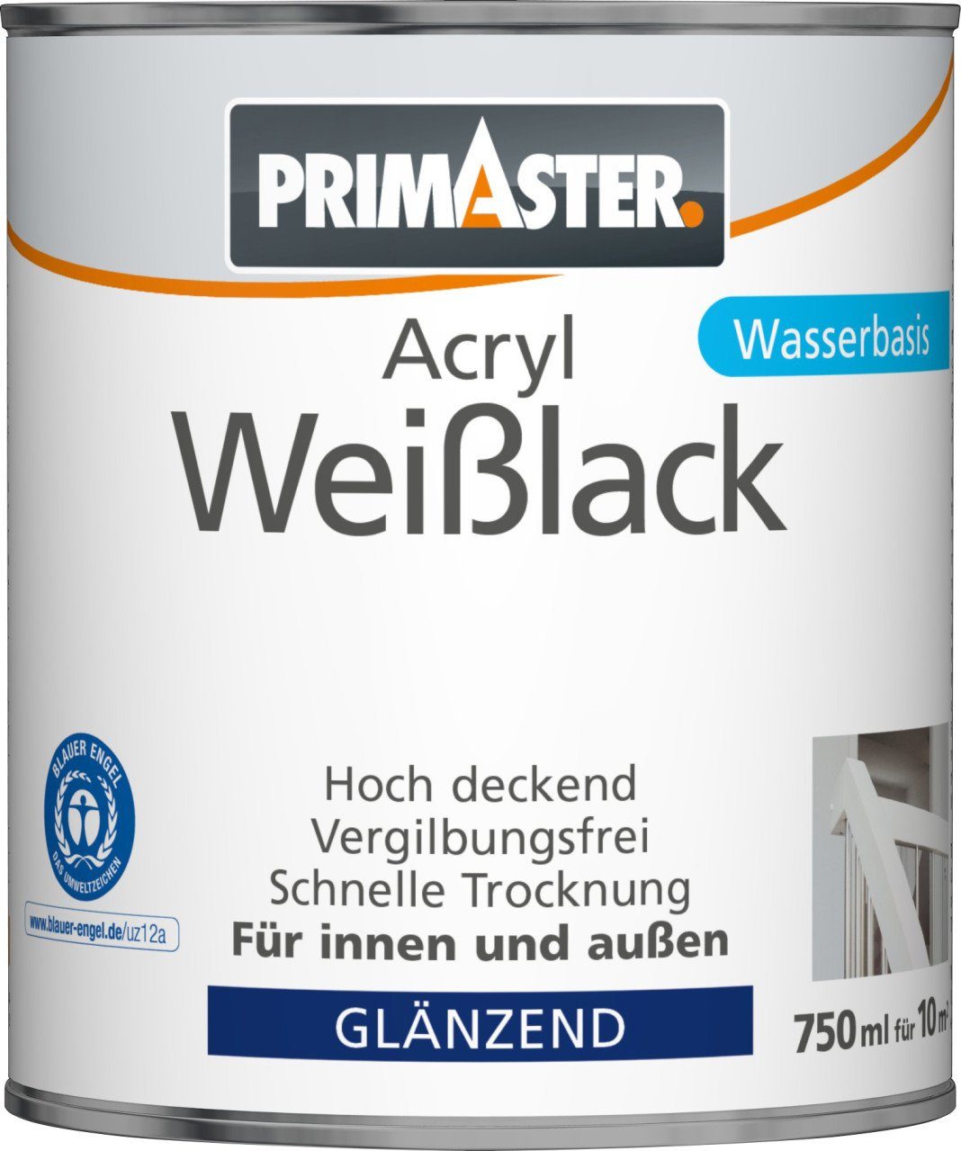 Weißlack Primaster Acryl Weißlack 750 ml weiß glänzend