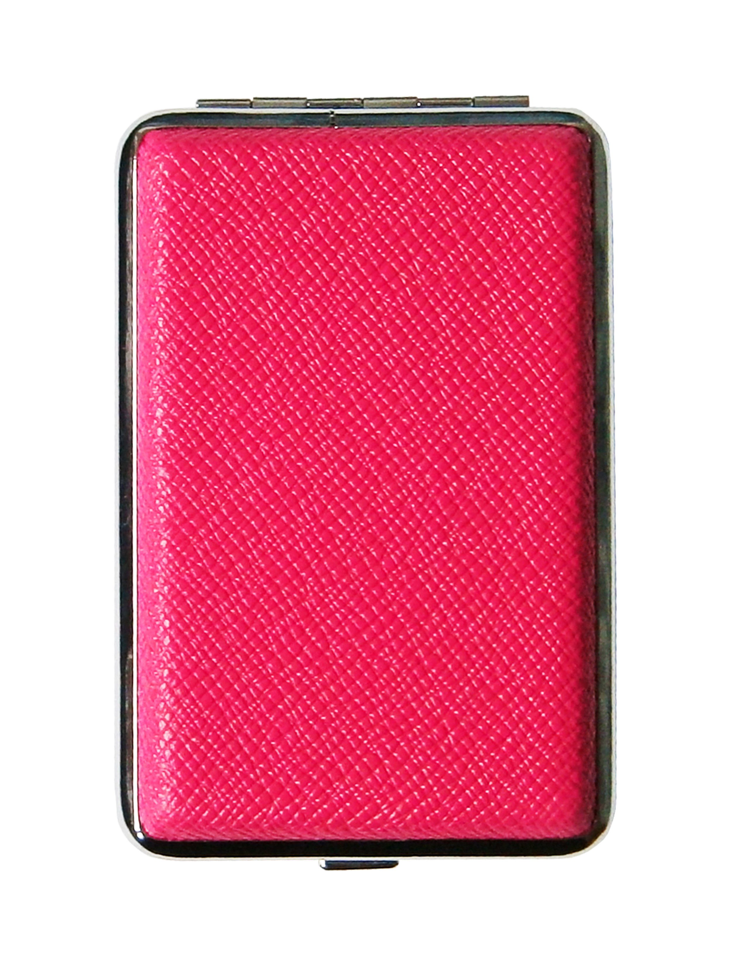 Etui ZIGARETTENETUI 12 Zigaretten Carbon Leder Etui Zigarettenbox 04 (Pink)
