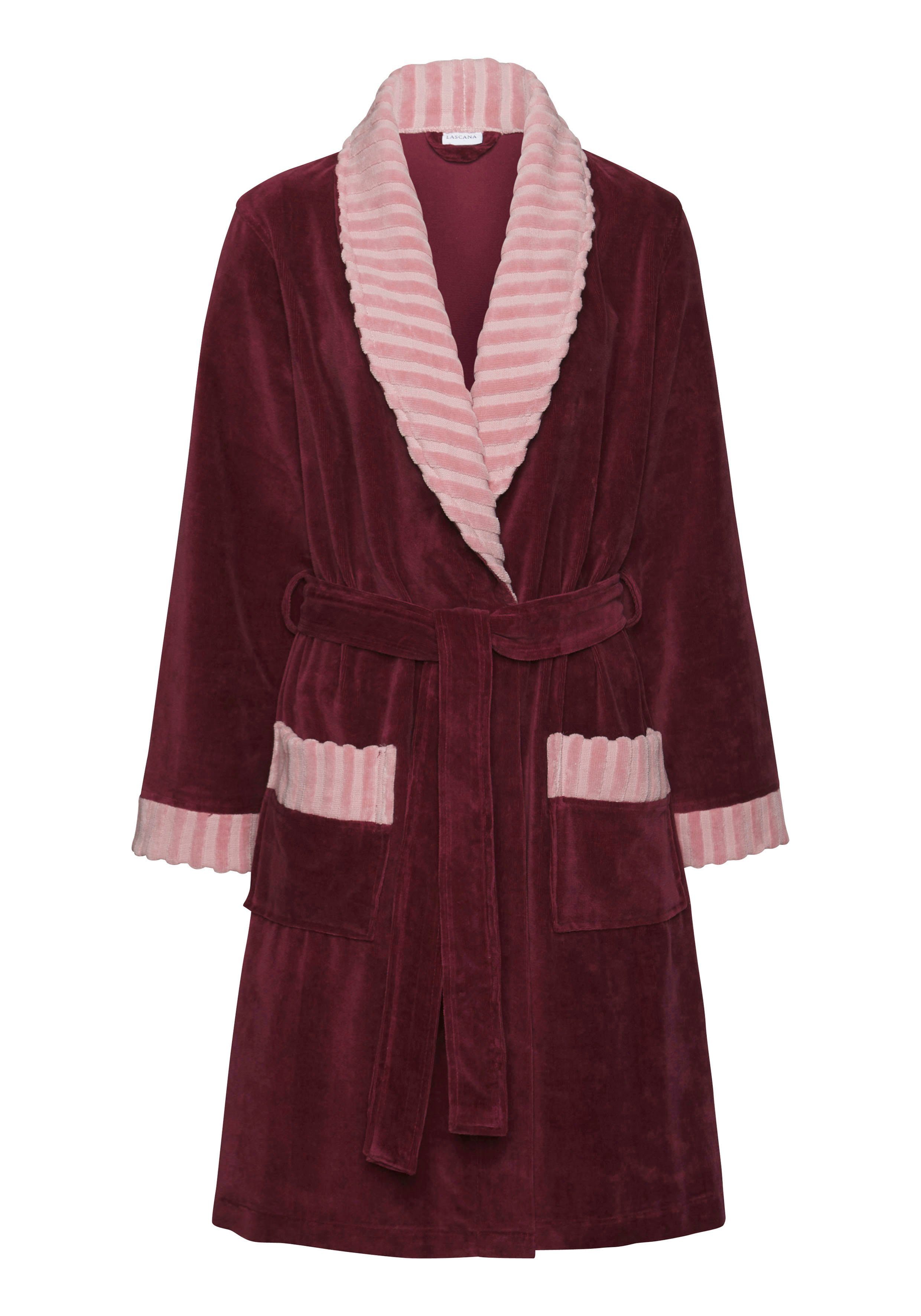 Vivance Dreams Bademantel, Midilänge, Baumwolle, Schalkragen, Gürtel günstig online kaufen