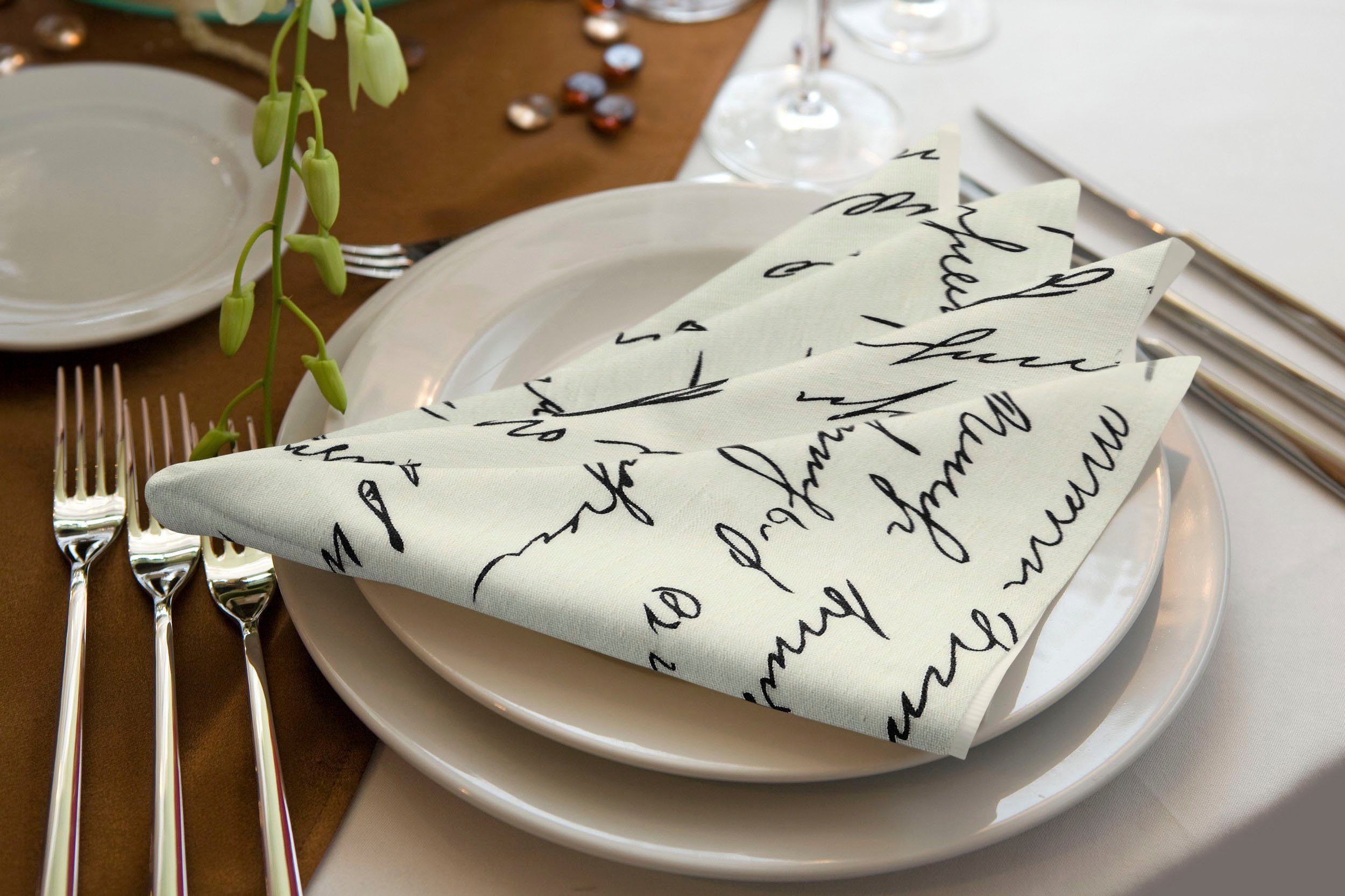 Adam Stoffserviette Scribble, aus Bio-Baumwolle,Made in Germany