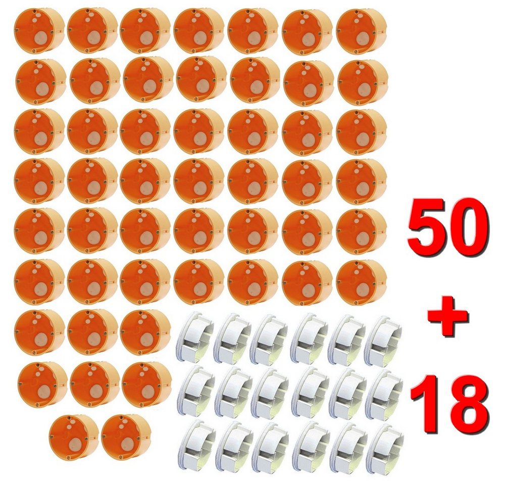 Thumbnail - DICHTEL Steckdosenblende Hohlwanddose winddicht HK50 Ø68x48mm Gerätedose luftdicht HWD, (68 tlg), Hohlwanddose winddicht...