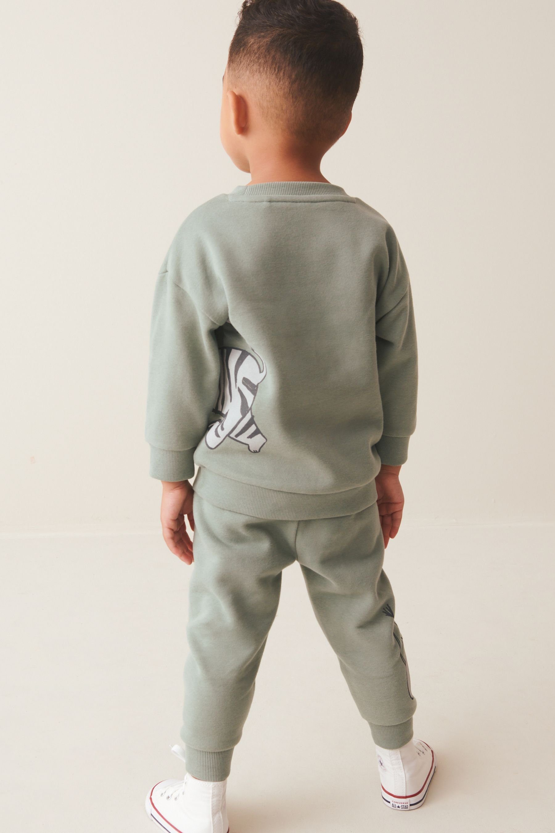 Next Animal (2-tlg) Jogginghose mit Mineral Sweatanzug Motiv und Blue Sweatshirt Set im