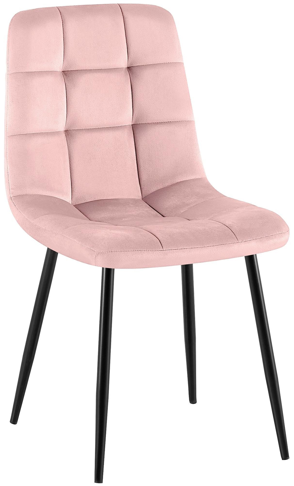 CLP Esszimmerstuhl Antibes (1er, 1 St), Sitzpolster mit Samtbezug, bis 150 kg