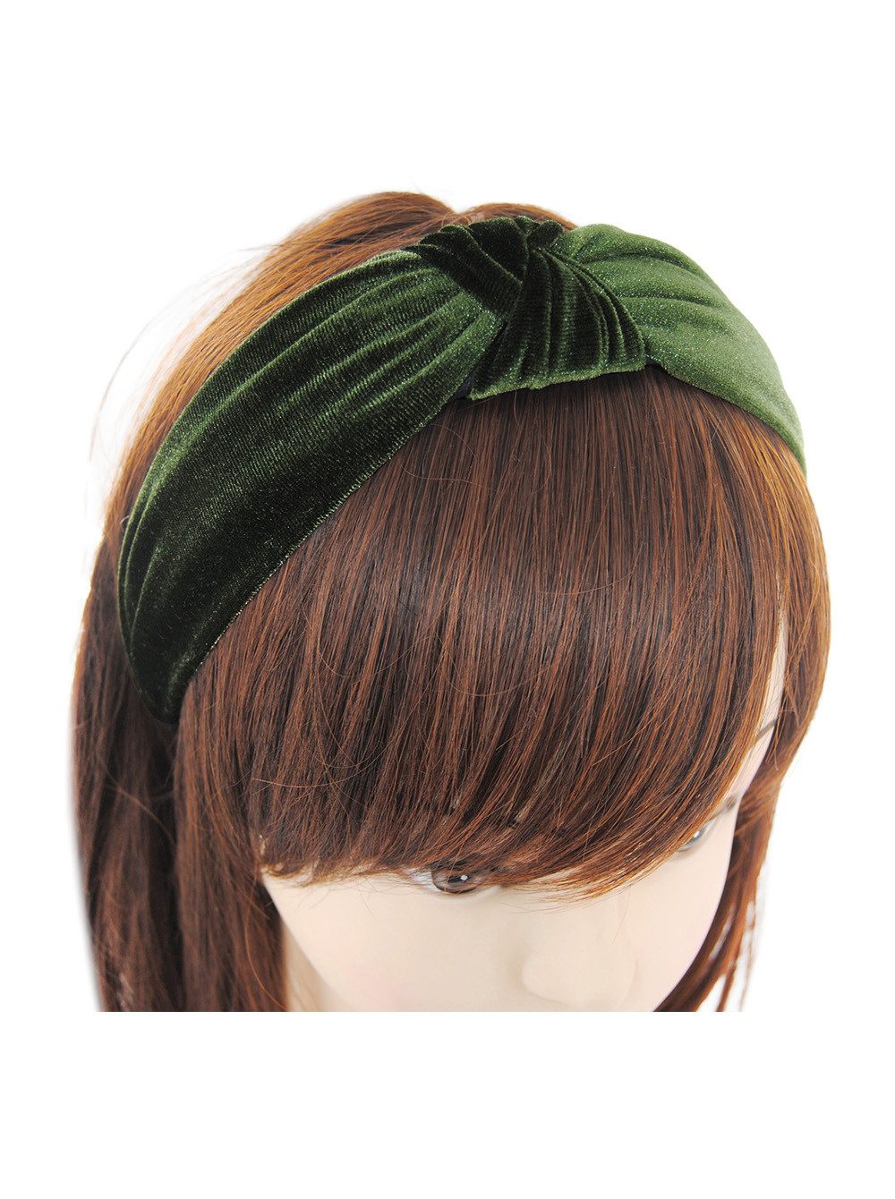 axy Haarreif Breiter Haarreif aus Samt mit Knoten, Vintage Damen Haareifen Haarband