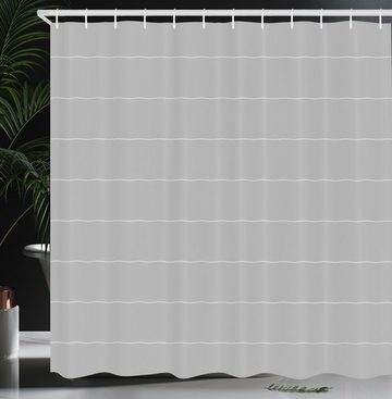 Abakuhaus Duschvorhang Moderner Digitaldruck mit 12 Haken auf Stoff Wasser Resistent Breite 175 cm, Höhe 180 cm, grau Chevron Geometrische Streifen Kunst
