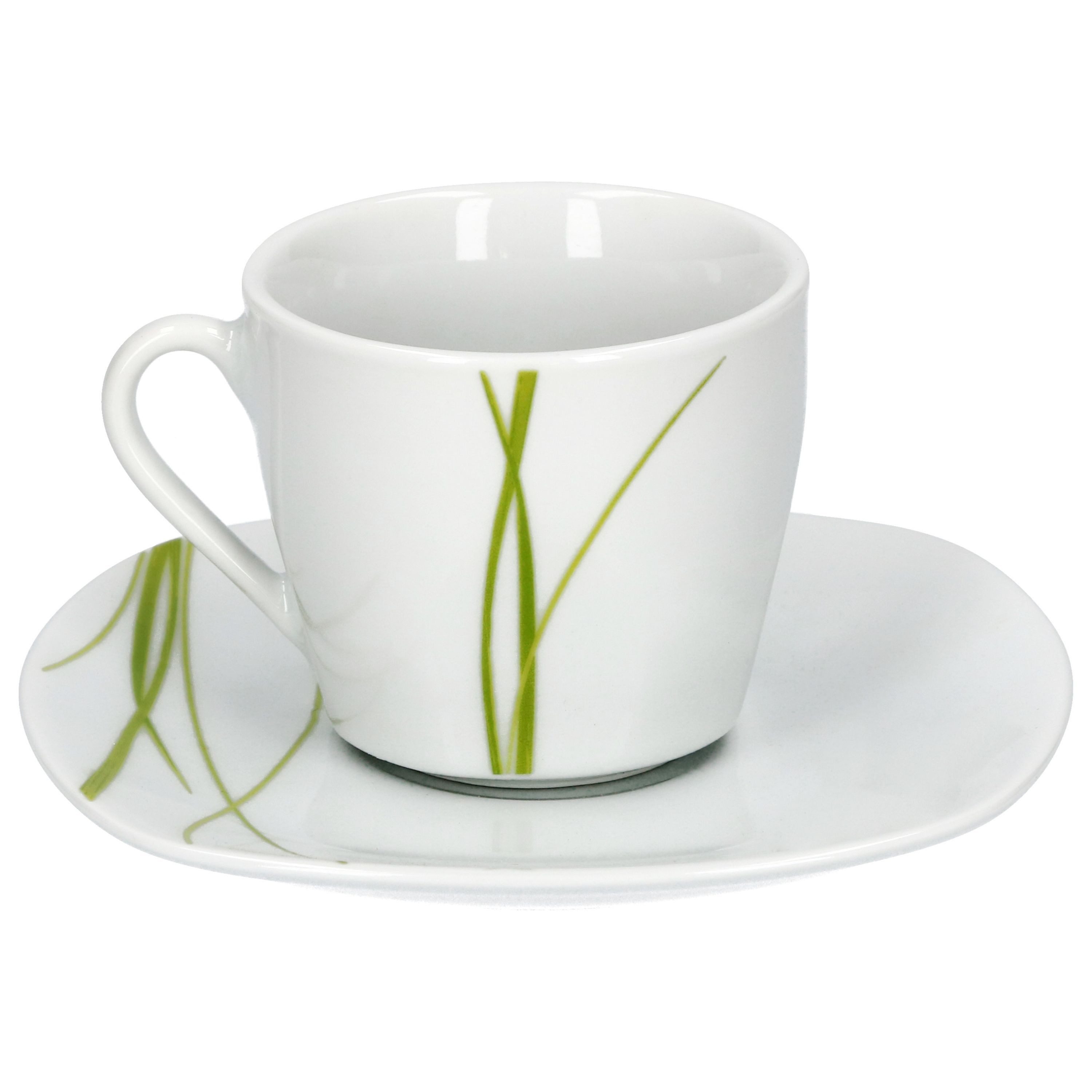 van Well Tasse Espressotasse mit Espressountertasse Bali, Porzellan