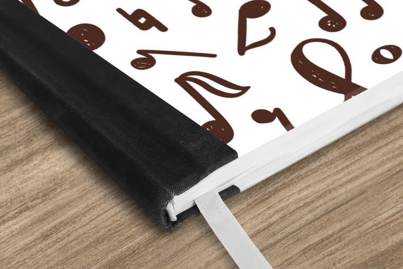 Thumbnail - MuchoWow Notizbuch Musiknoten - Muster - Musik, Notebook, Notizblock a5, Tagebuch, Journal Liniert