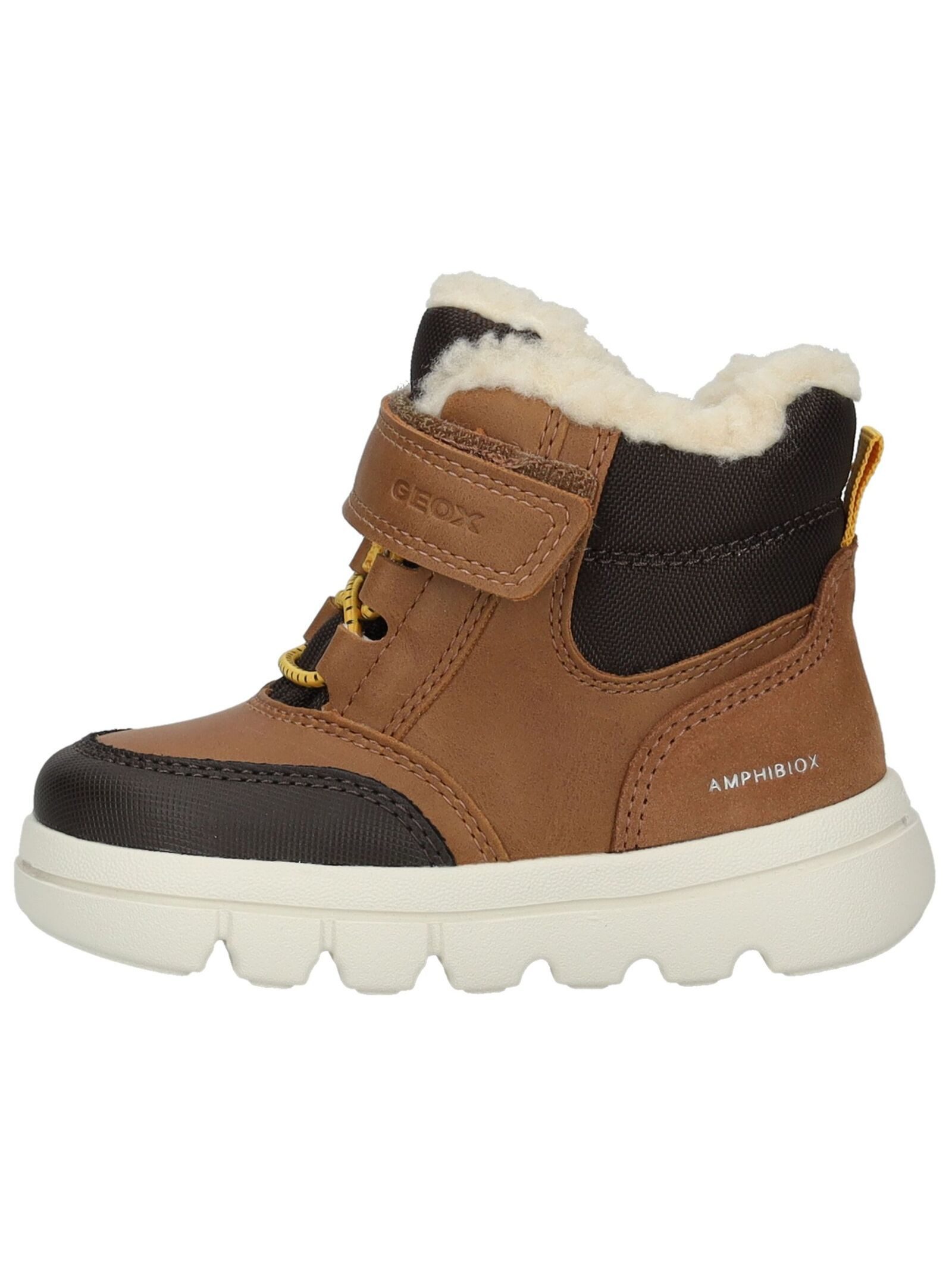 Geox Stiefelette Leder/Textil . Schnürstiefelette