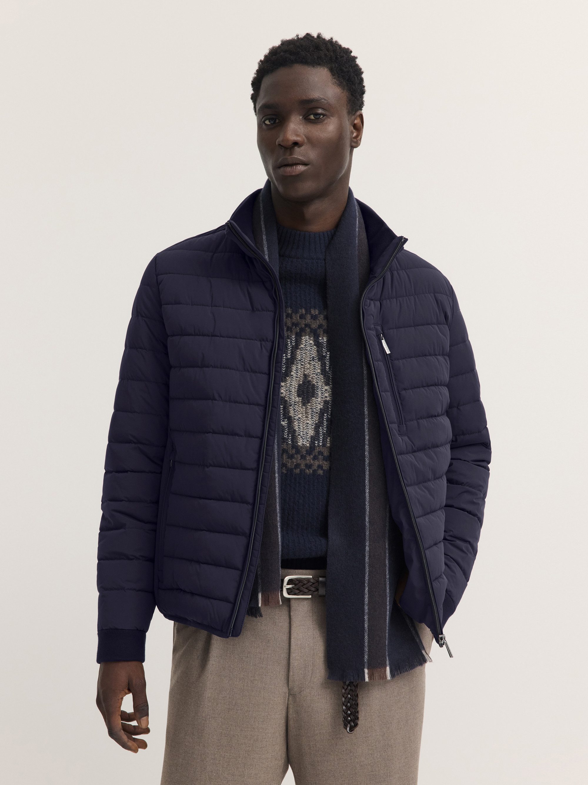 bugatti Blouson Regular Fit Regular Fit Stretch Steppoptik Stehkragen