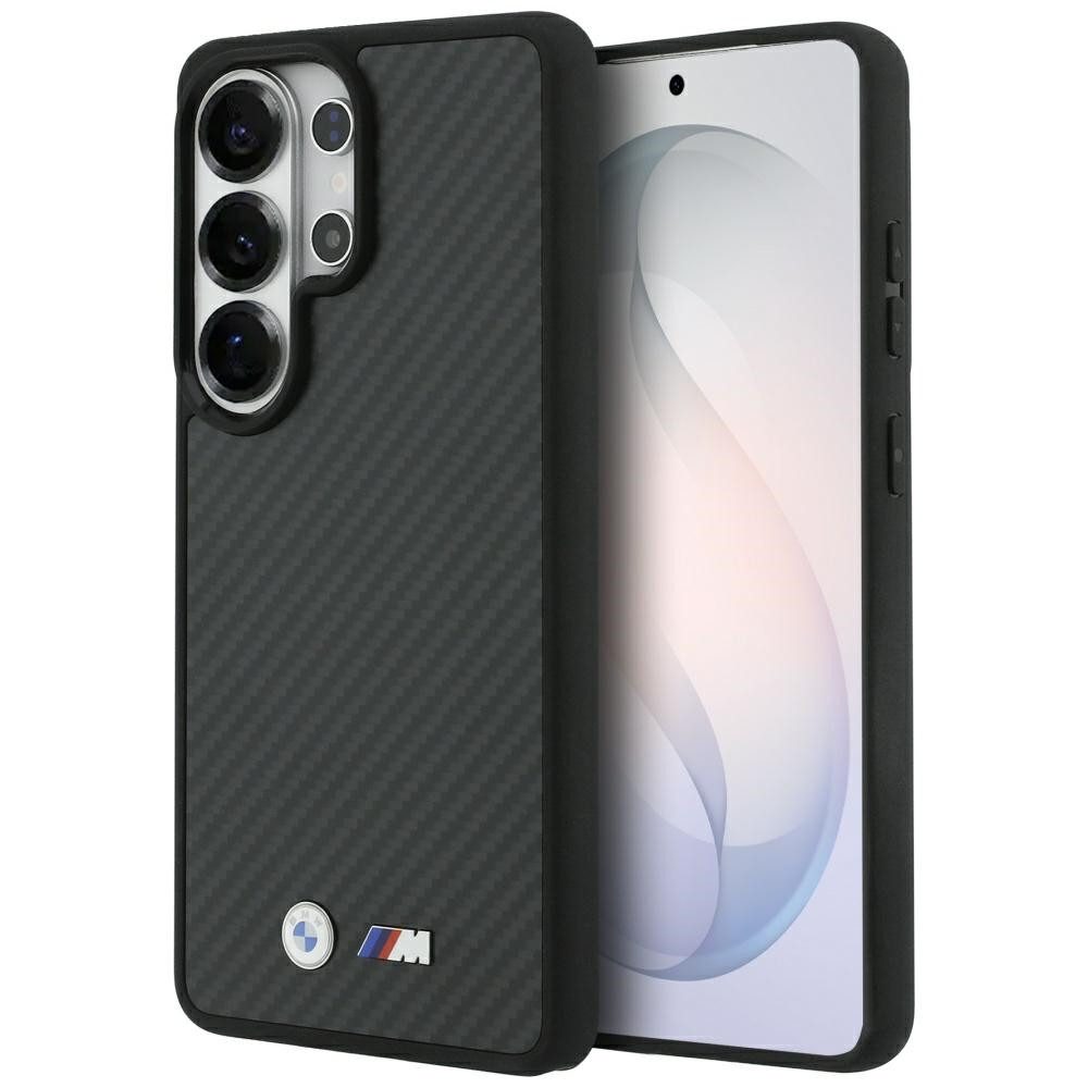 BMW Handyhülle Galaxy S26 Ultra Carbon-Optik schwarz MagSafe Logo Metall 6,9, Kantenschutz