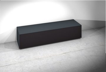 Design Objekte Lowboard Monaco TV-Möbel Soundbarvariante Schwarz 160 cm mit Akustikstofffront (1 St), Maße (BxHxT): 160 x 36 x 48 cm