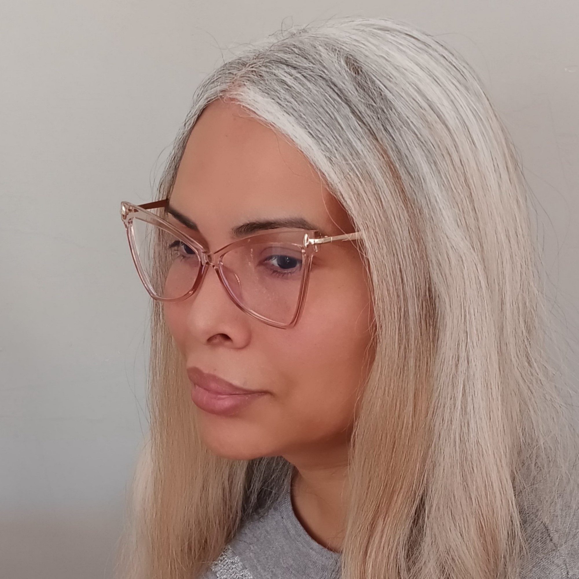 LUXXADA Sonnenbrille (Damen Brille Computerbrille Große Katzenaugen Gläser Blau Licht Filter) Gläser Anti Blue Light PC Brille Gamingbrille