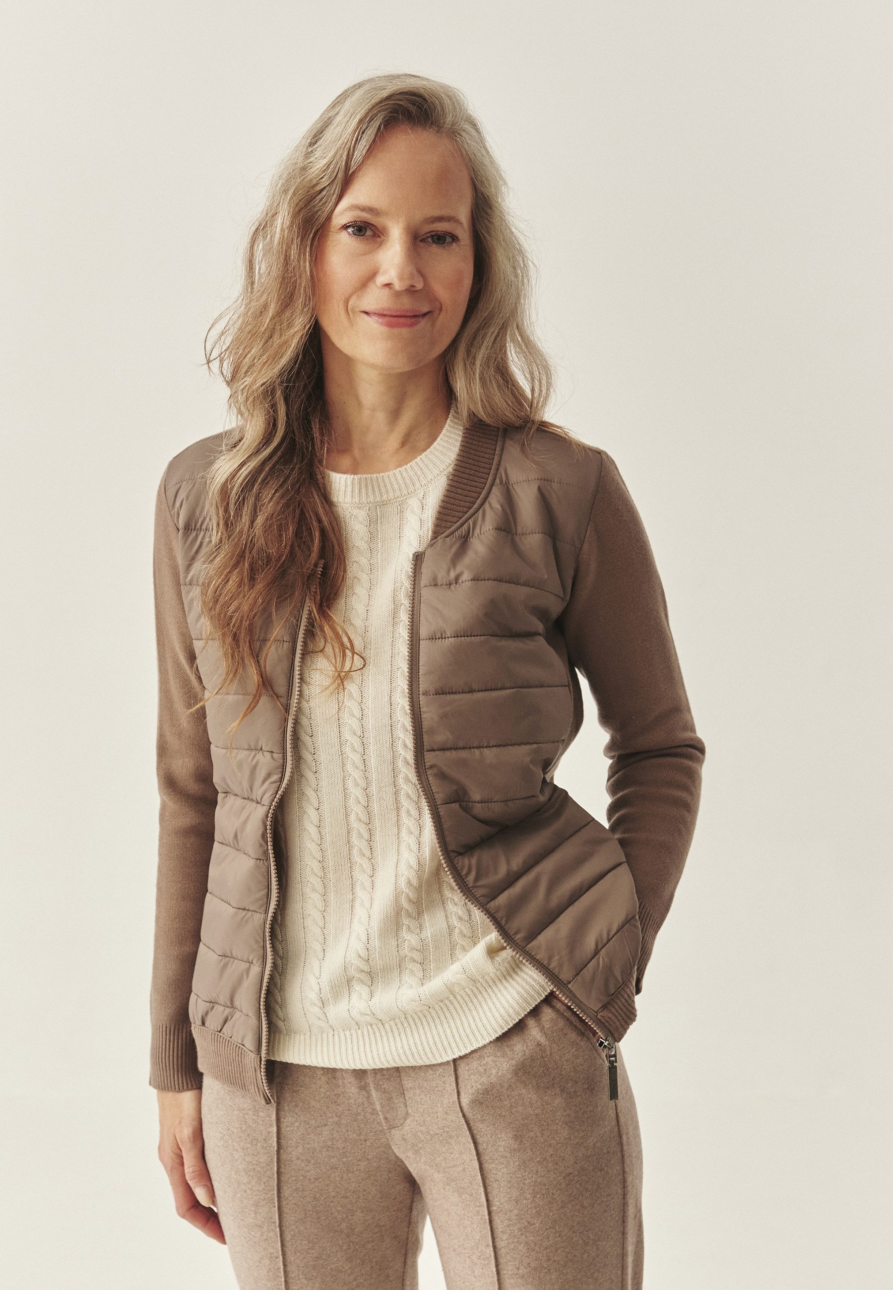 TATUUM Strickpullover Damenpulli Mit Gesteppter Front - Kadeko 1