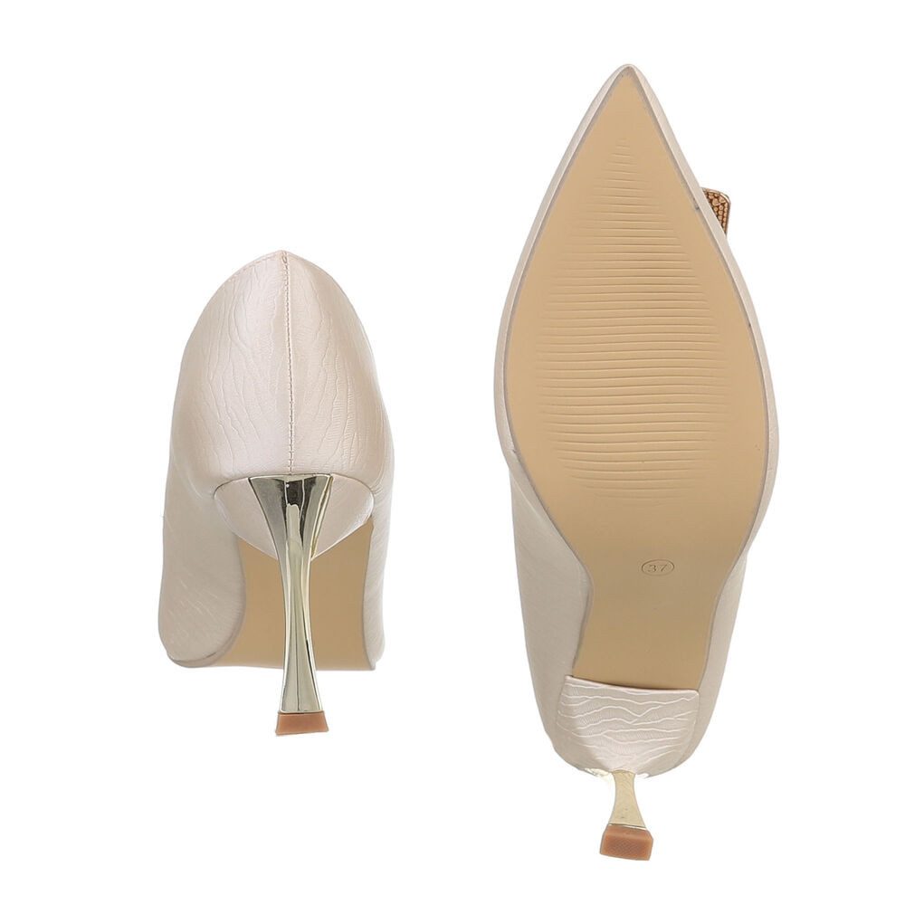 Ital-Design Damen Abendschuhe Elegant High-Heel-Pumps (86192523) Pfennig-/Stilettoabsatz High Heel Pumps in Gold