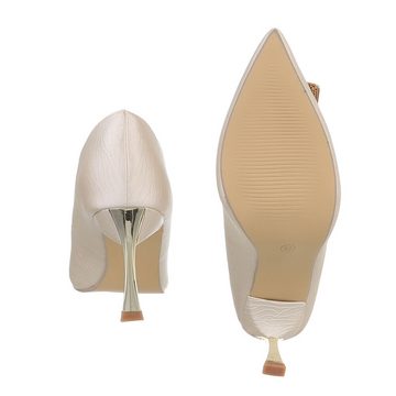 Ital-Design Damen Abendschuhe Elegant High-Heel-Pumps (86192520) Pfennig-/Stilettoabsatz High Heel Pumps in Gold