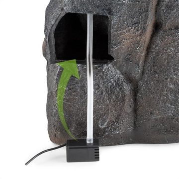 blumfeldt Wasserspiel Felsquell Solar-Kaskadenbrunnen, 37 cm Breite