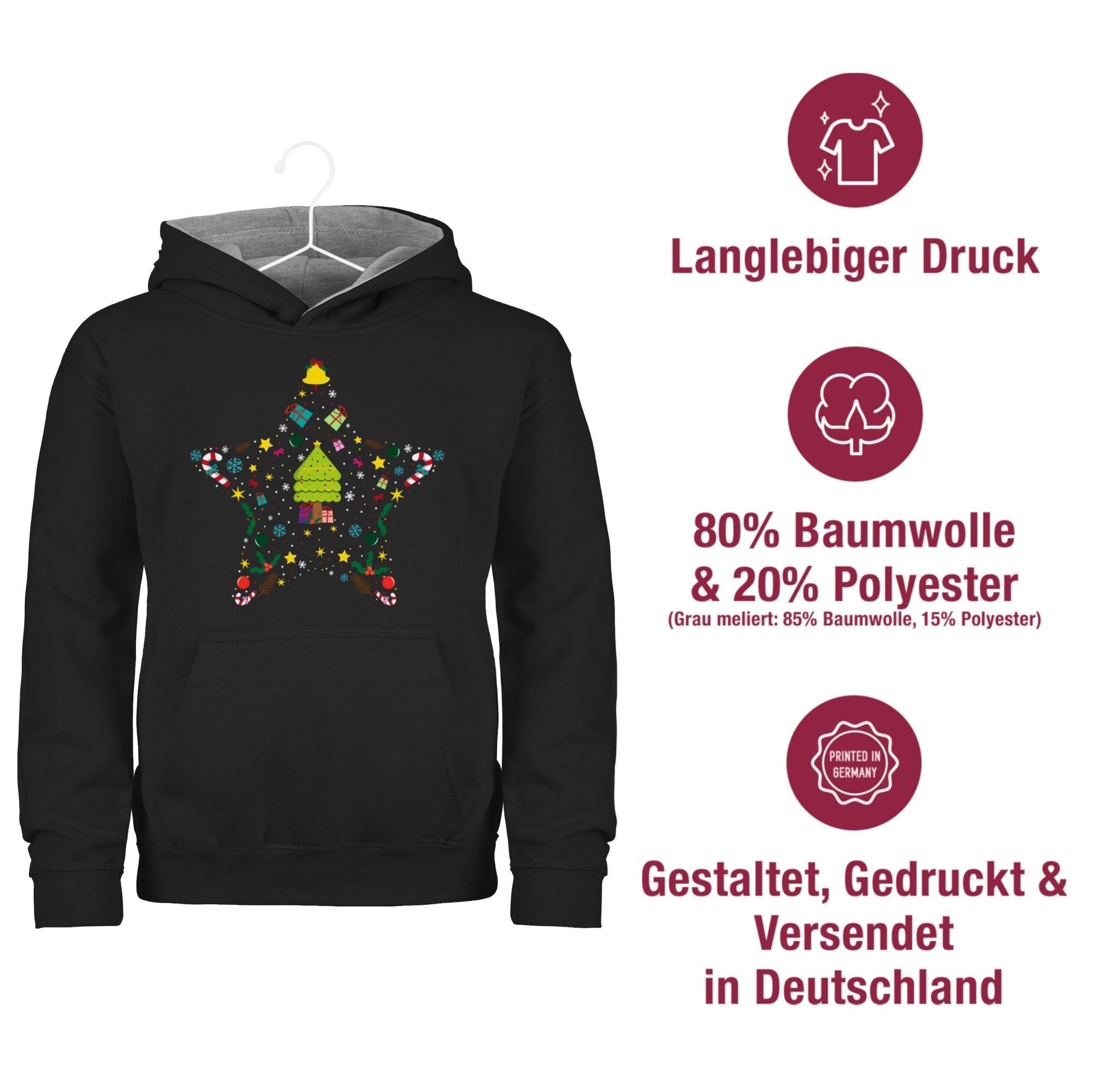 Shirtracer Hoodie Weihnachtsstern I Weihnachtsmotiv I Weihnachten Weihnachten Kleidung Kinder