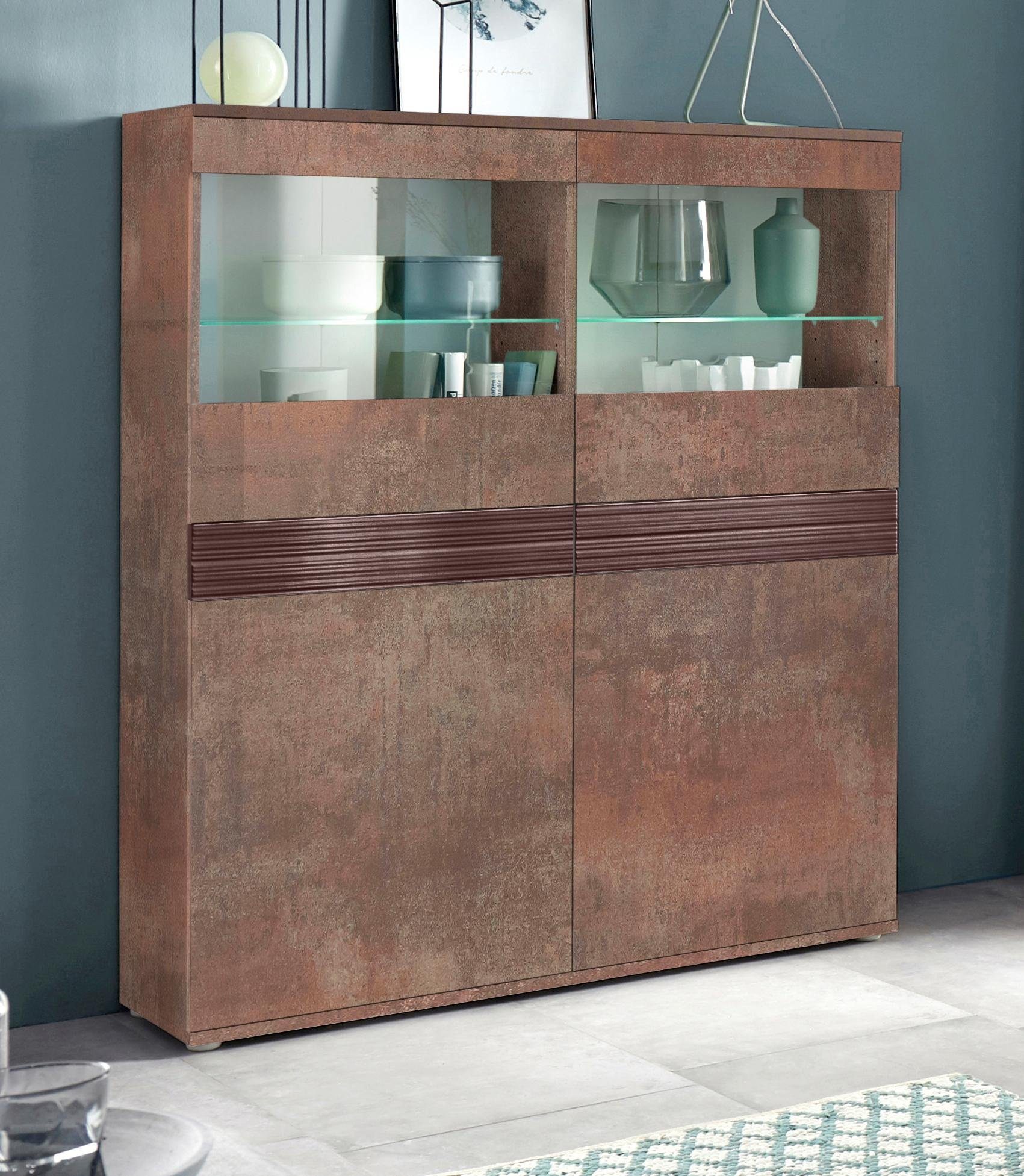 Borchardt Vitrine »Florenz«, Höhe 125 cm - borchardt Möbel