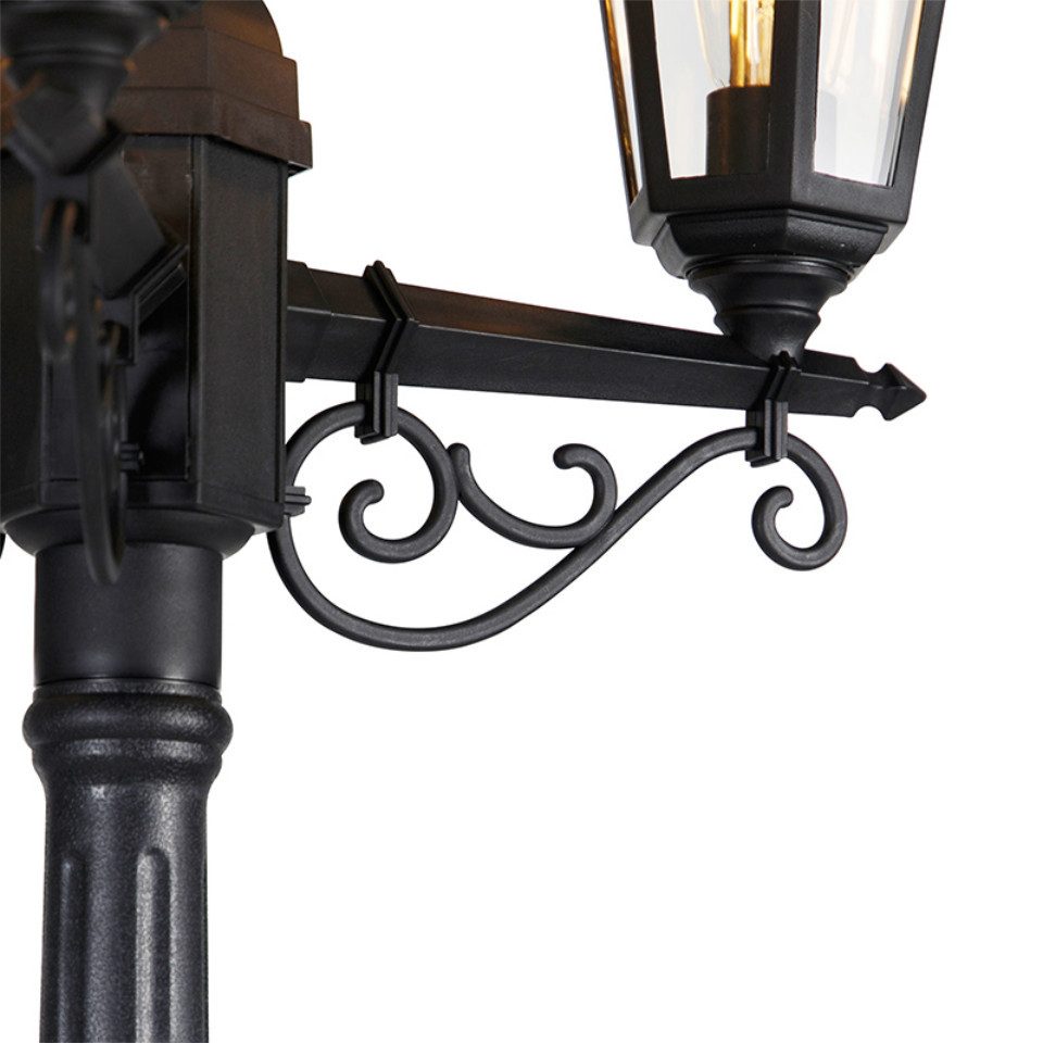 Qazqa Außen-Stehlampe New haven, ohne Leuchtmittel, E27, Schwarz, Klassisch günstig online kaufen