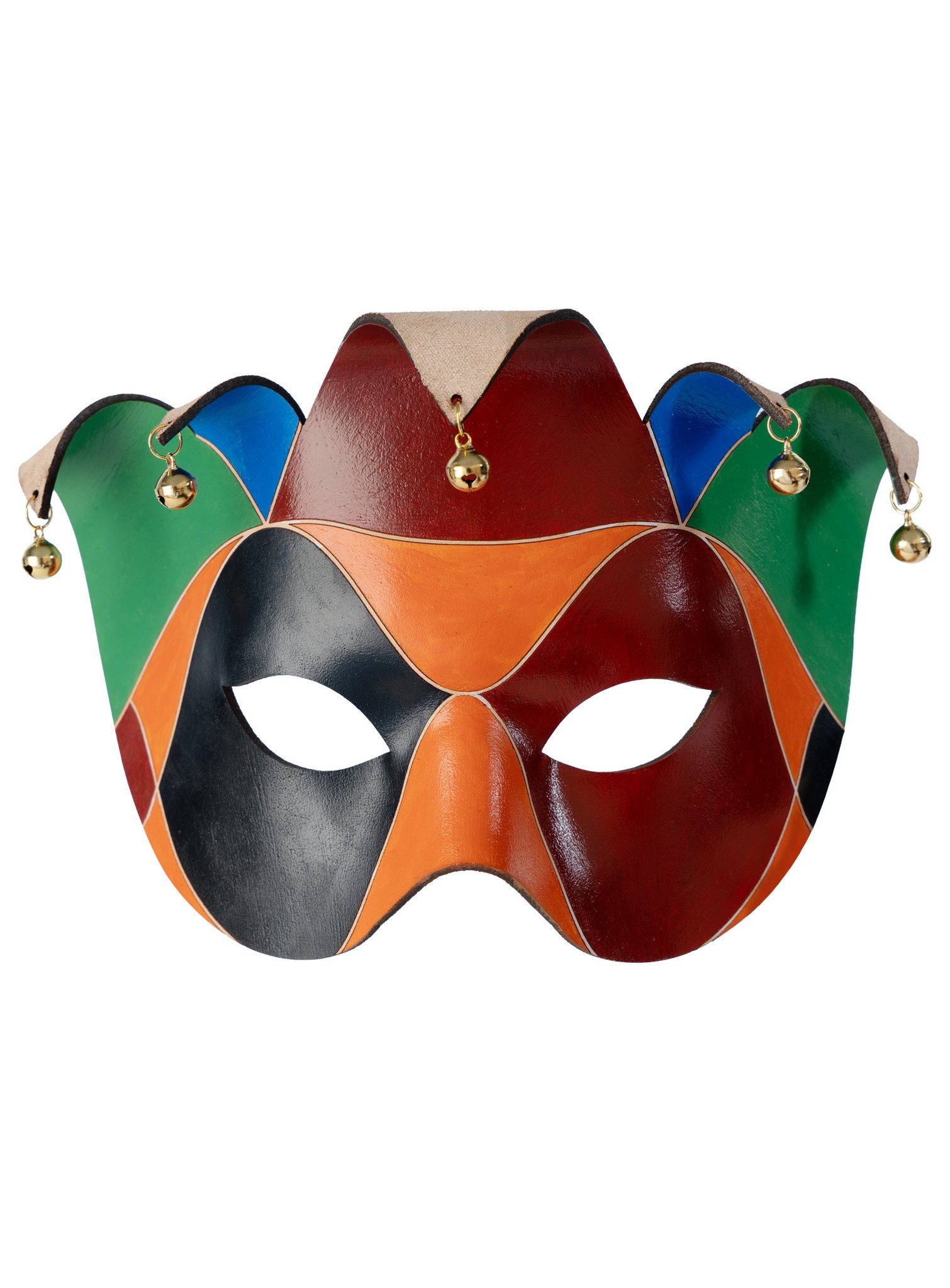 Andracor Verkleidungsmaske Colombina Joker, Eine Ledermaske im venezianischen Stil wie diese wird bei Andracor in