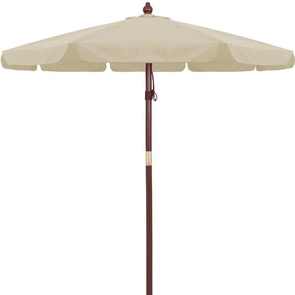 Kingsleeve Sonnenschirm, 330 cm Robuster Mast aus Holz UV Schutz 50+ Wasserabweisend Leichtgängiges Seilzugsystem Windöffnung für stabilen Stand Marktschirm Gartenschirm Balkonschirm