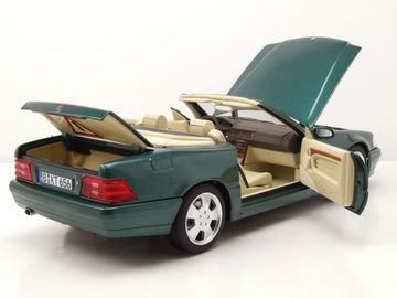 Norev Modellauto Mercedes SL 500 R129 1999 grün metallic Modellauto 1:18 Norev, Maßstab 1:18