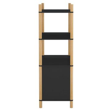 furnicato Sideboard Highboard Schwarz 80x40x121 cm Holzwerkstoff