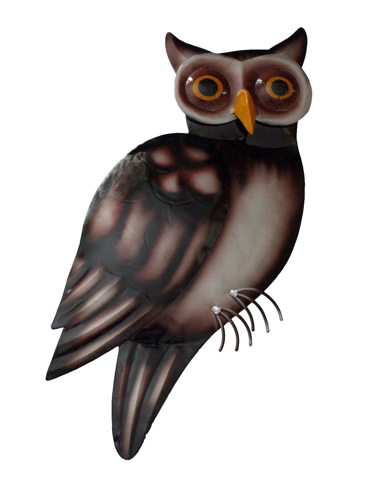 Wanddekoobjekt Wanddeko Eule Uhu Vogel Deko Hänger Bild Tier Figur Wandbild Skulptur
