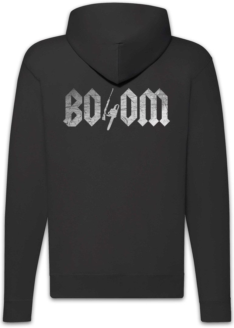 Urban Backwoods Sweatjacke Boom A Dead Zipper Hoodie Chainsaw Fear Zombie The Ash Walking Evil (1-tlg) Shotgun Rifle Dead Kettensäge