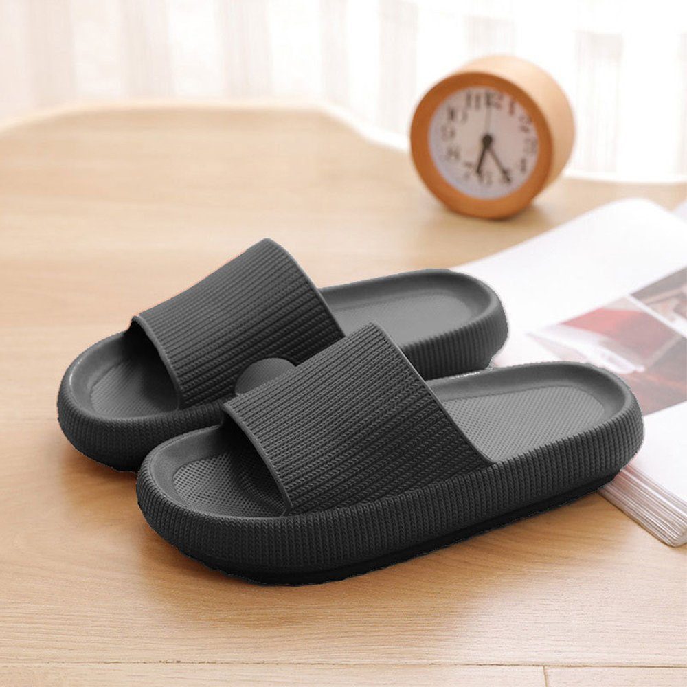 Blusmart Damen Herren Badeschuhe Badepantolette (EVA Rutschfest Pantoletten, Dicke Sohle bequeme) für Badezimmer, Schlafzimmer, Wohnzimmer, Strand, Freizeit – Bild 2 von 5