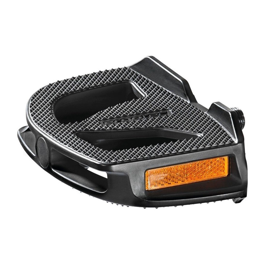 Ergotec Fahrradpedale Kunststoffpedal 9/16", mit Reflektoren