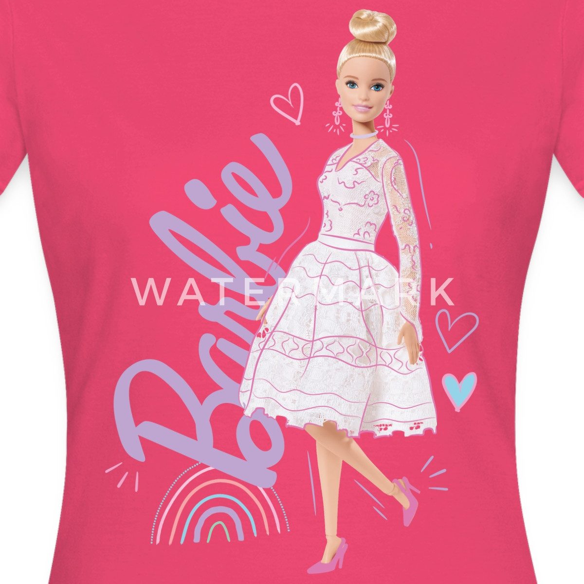 Spreadshirt T-Shirt Barbie Hochzeitskleid Frauen T-Shirt (1-tlg) Slim Fit, fällt klein aus