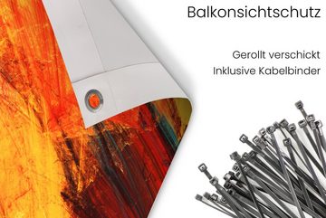 MuchoWow Balkonsichtschutz Gemälde - Abstrakt - Öl (1-St) Balkonbanner, Sichtschutz für den Balkon, Robustes und wetterfest