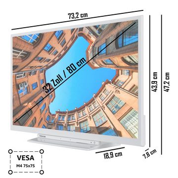 Toshiba 32WK3C64DAW LCD-LED Fernseher (80 cm/32 Zoll, HD-ready, Smart TV, HDR, Triple-Tuner, Alexa Built-In, 6 Monate HD+ inklusive)