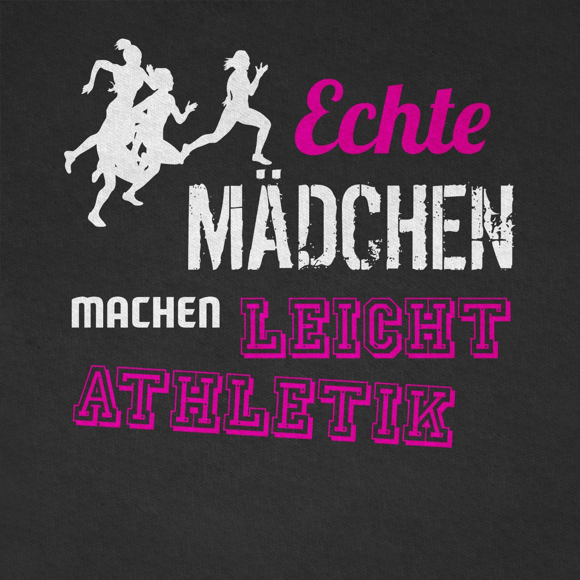 Shirtracer T-Shirt Echte Mädchen machen Leichtathletik (1-tlg) Kinder Sport Kleidung
